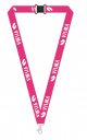 Logoband rosa 20 mm med säkerhetsspänne